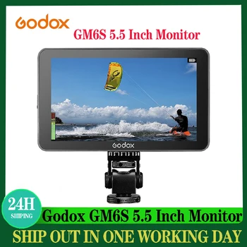 Godox GM6S монитор 5,5 Инча 4 КЪМ HDMI Ултра-Ярък Сензорен Екран 1200nit 1920x1080 IPS Помещение Поле Монитор за DSLR Фотоапарат
