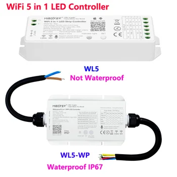 Miboxer WL5 WL5-WP Led Лента Контролер-Димер Водоустойчив IP67 DC12V 24 За Един цвят/CCT/RGB/RGBW/RGB + CCT Ивица Светлина на Лампата