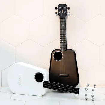 Populele 2 светодиода Bluetooth 23 инча USB Умна ukulele Приложение за Управление на Bluetooth Концерт Сопрано Хавайска Китара е Музикален Инструмент